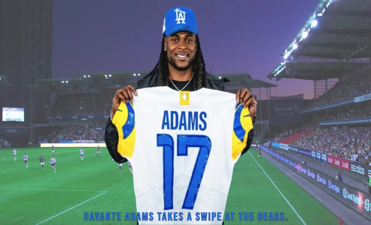 Davante adams takes a swipe at the bears.
