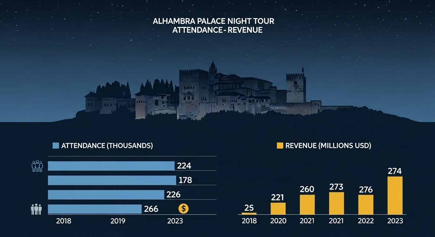 Alhambra Palace Night Tour Attendance Revenue
